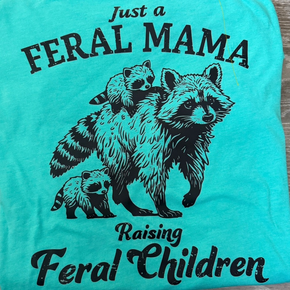 Bella Canvas Teal Feral Mama Tee